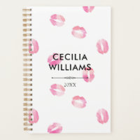 Pink Watercolor Kisses - Name