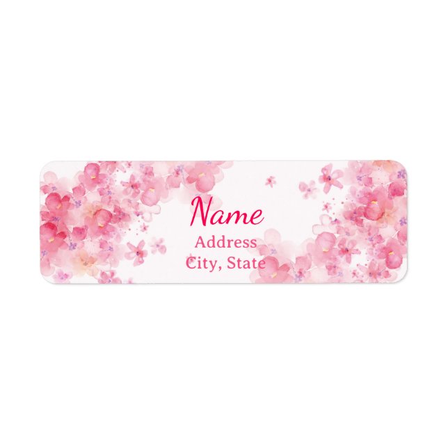 Pink Watercolor Label (Vorne)