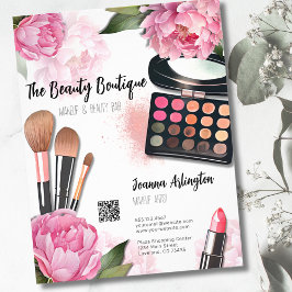 Pink Watercolor Makeup Artist Flyer