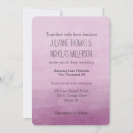 Pink Watercolor Ombre Wedding Einladung