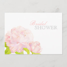 Pink Watercolor Peony Brautparty Einladung
