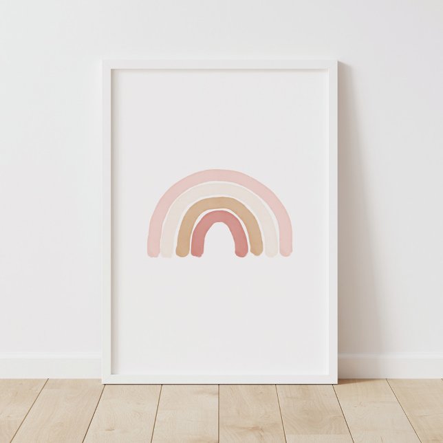 Pink Watercolor Rainbow Kinderzimmer Poster (Von Creator hochgeladen)