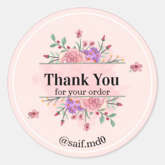 Pink Watercolor | Seller Packaging Stickers