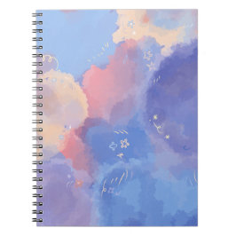 Pink Watercolor Spiral Foto Notebook (80 Seiten) Notizblock