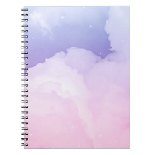 Pink Watercolor Spiral Foto Notebook (80 Seiten) Notizblock