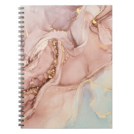 Pink Watercolor Spiral Foto Notebook (80 Seiten) Notizblock