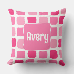 Pink Watercolor Swatch Pillow für Mädchen Kissen