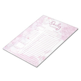 Pink Watercolor Tagesplaner Notepad Notizblock