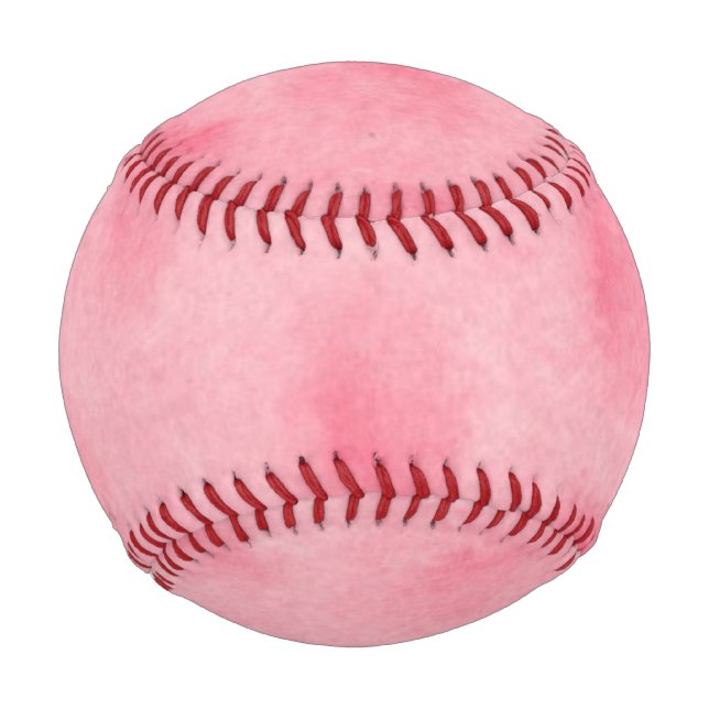 Pink Watercolor Wash Baseball (Vorderseite)