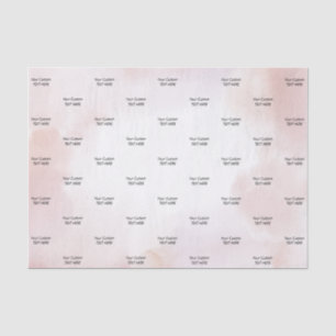Pink Watercolor Wash Custom Text Tissue Seidenpapier