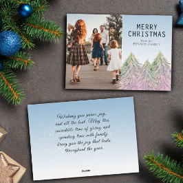 Pink Watercolor Weihnachtsbaum Künstliches Foto Feiertagskarte