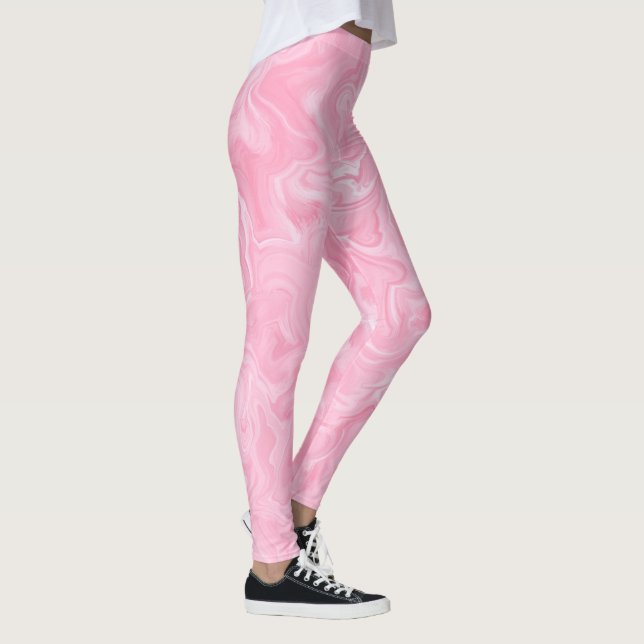 Pink Watercolor-Wirbel Leggings (Rechts)
