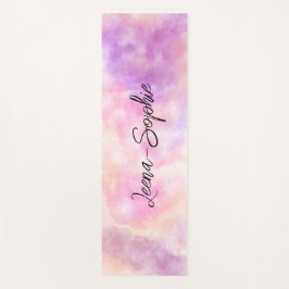 Pink watercolor yogamatte