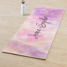 Pink watercolor yogamatte