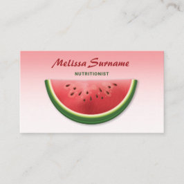 Pink Watermelon Fruit Slice Dietitian Nutritionist Visitenkarte