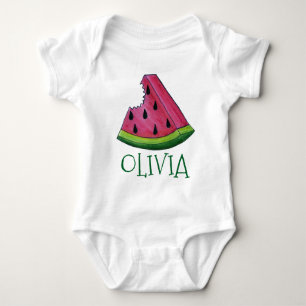 Pink Watermelon Melon Slice Personalisiertes Obst Baby Strampler