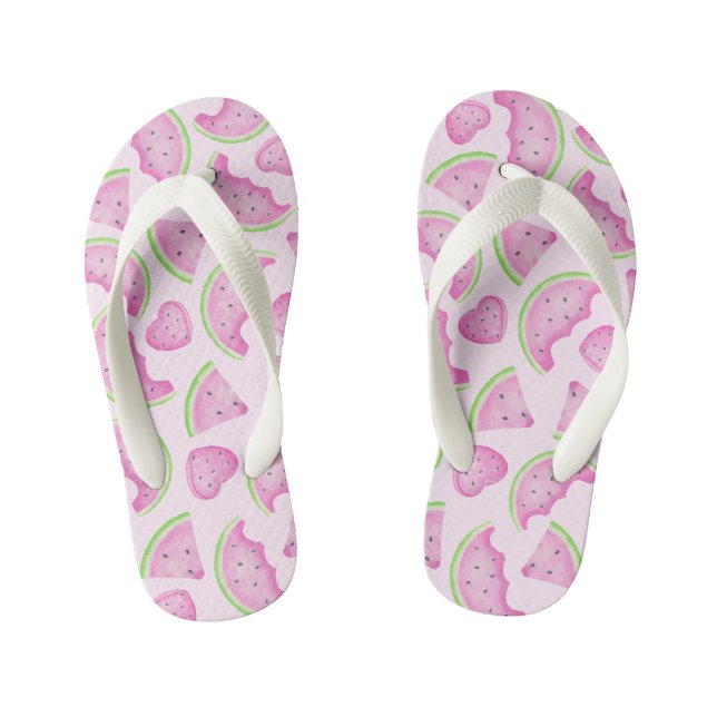 Pink Watermelon Muster Kids Summer Flip Flops (Fußbett)
