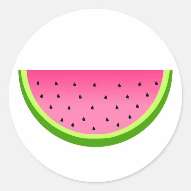 Pink Watermelon Runder Aufkleber (Vorderseite)