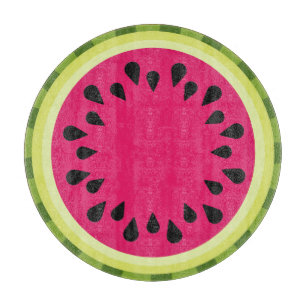 Pink Watermelon Slice Glasschnitt-Board Schneidebrett