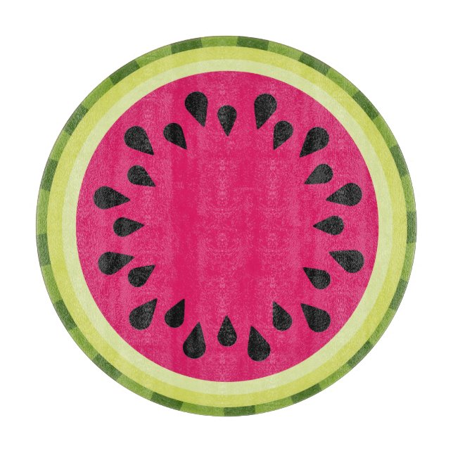 Pink Watermelon Slice Glasschnitt-Board Schneidebrett (Vorderseite)