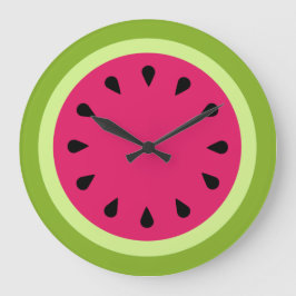 Pink Watermelon Slice Wall Clock Große Wanduhr