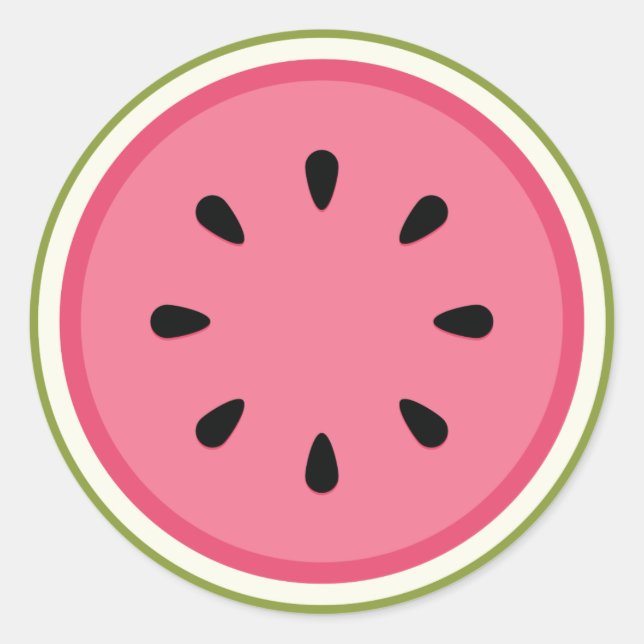 Pink Watermelon Sticker (Vorderseite)