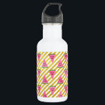 Pink Watermelon und Gelber Streifen Sommermuster Edelstahlflasche<br><div class="desc">Niedlich rosa Wassermelone und gelber Streifen Sommermuster. Dieses Fun Pink Watermelon mit Black Seeds Fruit Print ist perfekt für einen Sommer Geburtstag Geschenk.</div>