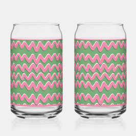 Pink Wave Soda Glass Dosenglas