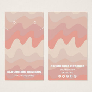 Pink Waves Earring Necklace Juwelier Display Card