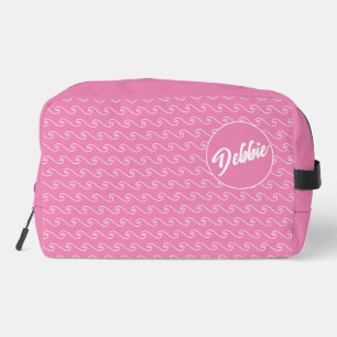 Pink Waves Personalisiertes Dopp-Kit Waschbeutel