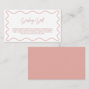 Pink Wavy Border Wunschkarte Begleitkarte