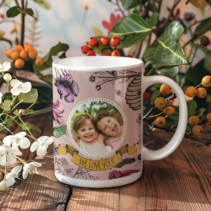 Pink We Liebe You Kids Foto & Name Royal Queen Bee Kaffeetasse