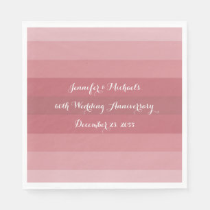 Pink Wedding Anniversary Party Brautparty Paper Serviette