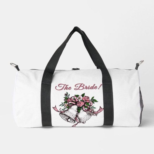 Pink Wedding Bells The Bride Duffle Bag (Vorderseite)