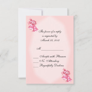 Pink Wedding Bells UAWG RSVP Karte