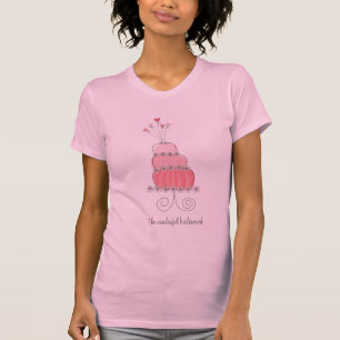 Pink Wedding Cake Bridesmaid Chic Wedding T - Shir T-Shirt