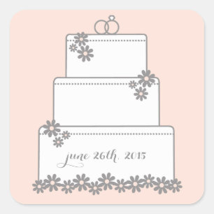 Pink Wedding Cake Liebhaber Sticker