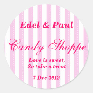Pink Wedding Candy Shoppe Sticker