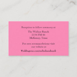 Pink Wedding Card Begleitkarte