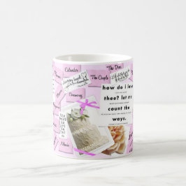 Pink Wedding Coffee Cup Tasse