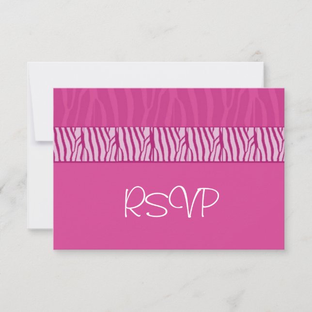 Pink Wedding RSVP Karte (Vorderseite)