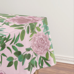 Pink Wedel Pastel Vintag Light Floral Rose Tischdecke