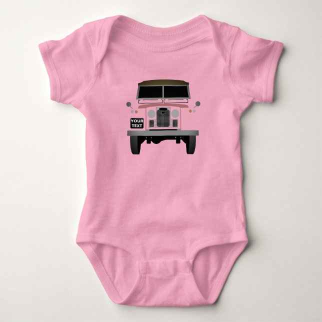 Pink-weich-Rover für Baby Strampler (Vorderseite)
