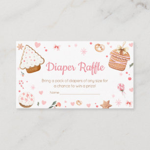 Pink Weihnachten Kleiner Keks Windeln Raffle Begleitkarte