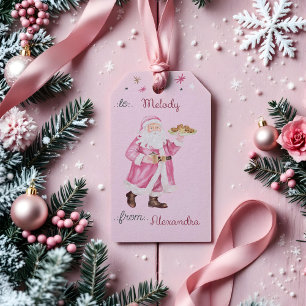 Pink Weihnachts Retro Vintage Weihnachtskekse von Geschenkanhänger