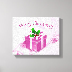 Pink Weihnachtsgeschenk Canvas drucken Leinwanddruck