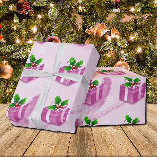 Pink Weihnachtsgeschenk Wrapping Paper Geschenkpapier