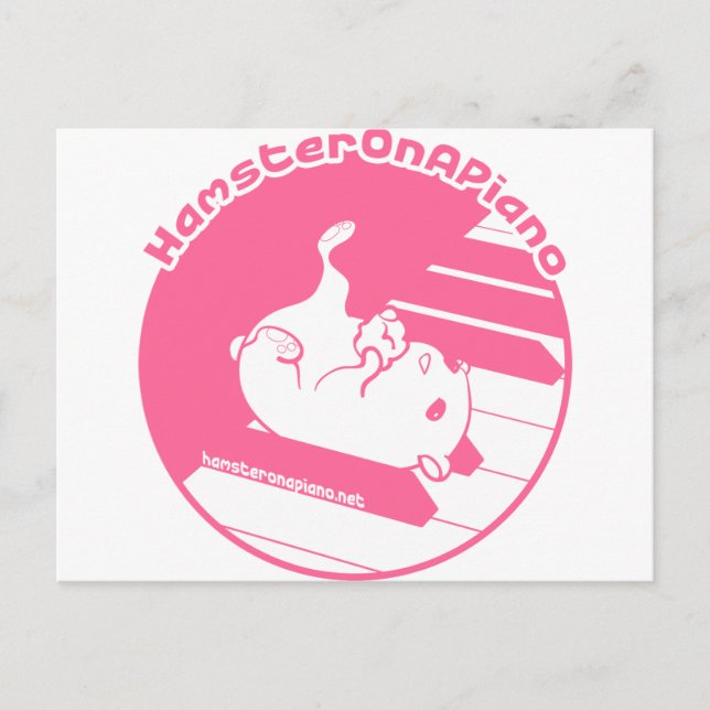 pink-weiß postkarte (Vorderseite)