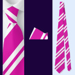 Pink Weiß Streifen Muster Krawatte<br><div class="desc">Pink Weiß gestreifte Patternhalsbinde.</div>