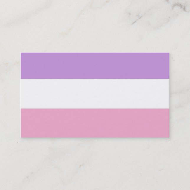 Pink, weiß und Lavendel Visitenkarte (Vorderseite)